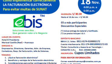 Taller Implementación de Facturación Electrónica - Huancayo